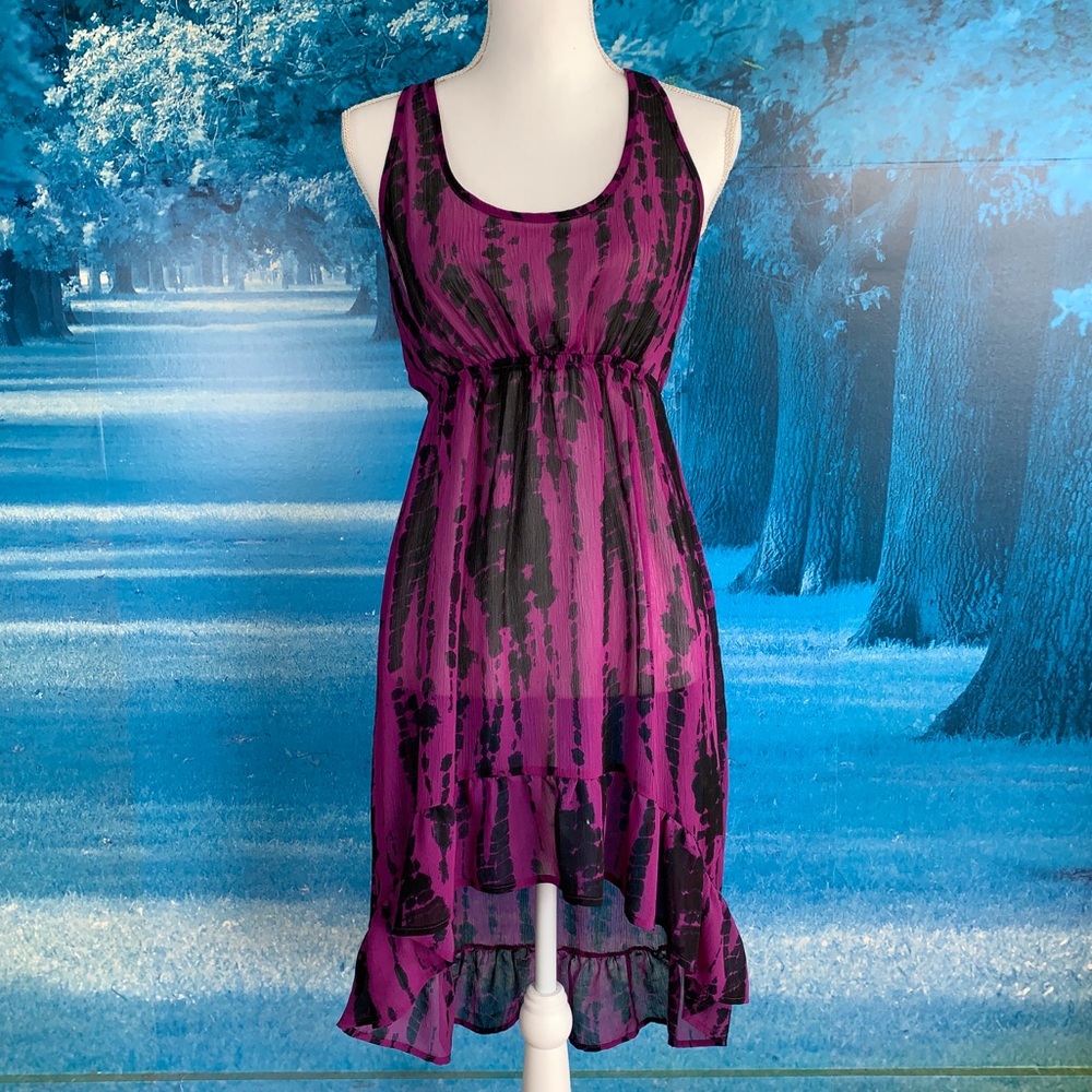 Tie dye Sheer Beach Coverup